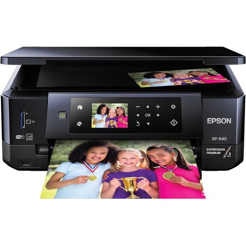 엡손 Epson XP-640 Wireless Color Photo Printer 2.7, Amazon Dash Replenishment Enabled