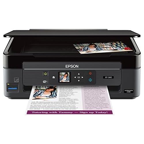 엡손 Epson Expression Home XP-340 Wireless Color Photo Printer with Scanner and Copier, Amazon Dash Replenishment Enabled