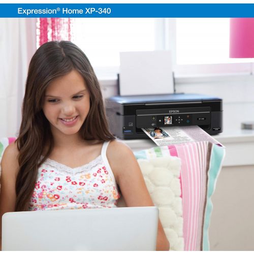 엡손 Epson Expression Home XP-340 Wireless Color Photo Printer with Scanner and Copier, Amazon Dash Replenishment Enabled