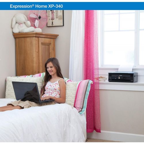 엡손 Epson Expression Home XP-340 Wireless Color Photo Printer with Scanner and Copier, Amazon Dash Replenishment Enabled