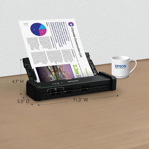 엡손 Epson Workforce ES-200 Color Portable Document Scanner with ADF for PC and Mac, Sheet-fed and Duplex Scanning