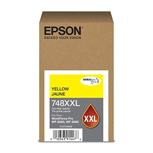 엡손 Epson DURABrite Pro T748XXL420 Ink Cartridge - Extra High Capacity Yellow