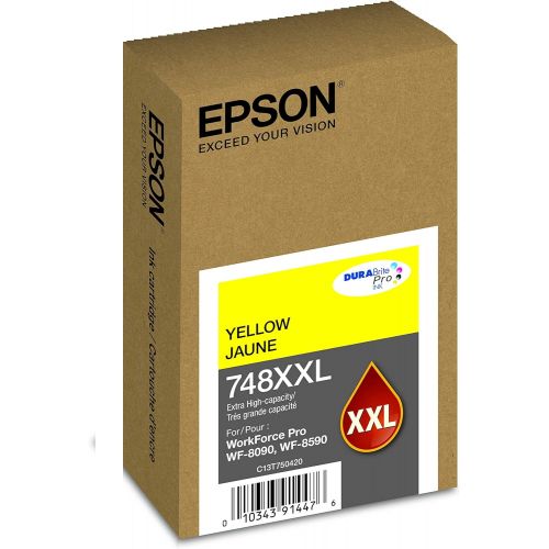 엡손 Epson DURABrite Pro T748XXL420 Ink Cartridge - Extra High Capacity Yellow