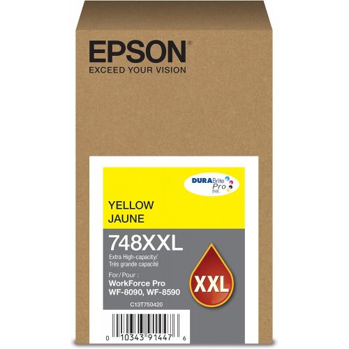 엡손 Epson DURABrite Pro T748XXL420 Ink Cartridge - Extra High Capacity Yellow