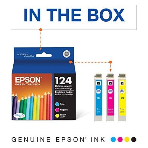 엡손 Epson T124520 DURABrite Ultra Color Combo Pack Moderate Capacity Cartridge Ink