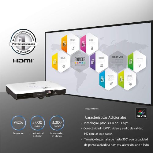 엡손 Epson V11H795020 PowerLite 1780W LCD Projector, White