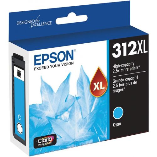 엡손 Epson T312XL220 Claria Photo HD Cyan High Capacity Cartridge Ink