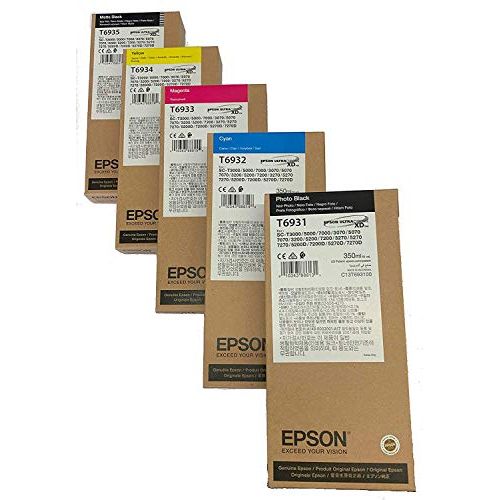 엡손 EpsonT3000, T3720, T5000, T5720, T7000, T7270 Ultrachrome 350 mL Ink Set for SureColor T-Series Printers, Black