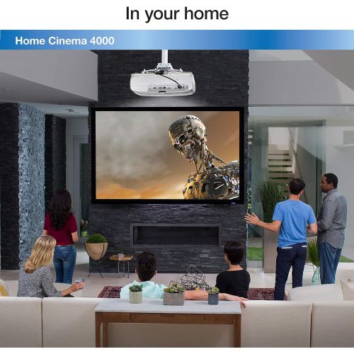 엡손 Epson Home Cinema 4000 3LCD Home Theater Projector with 4K Enhancement, HDR10, 100% Balanced Color and White Brightness and Ultra Wide DCI-P3 Color Gamut