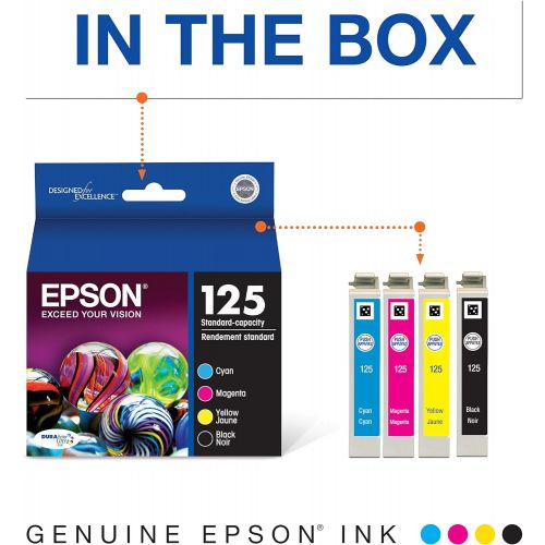 엡손 Epson T125120-BCS DURABrite Ultra Black and Color Combo Pack Standard Capacity Cartridge Ink