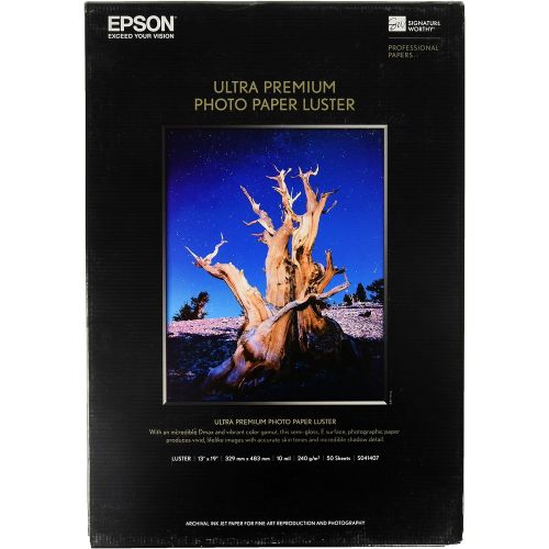 엡손 Epson Ultra Premium Photo Paper LUSTER (13x19 Inches, 50 Sheets) (S041407)