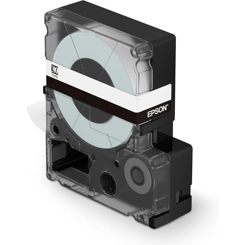 엡손 Epson LabelWorks Standard LK (Replaces LC) Tape Cartridge ~1/2 Black on White (LK-4WBN) - for use with LabelWorks LW-300, LW-400, LW-600P and LW-700 Label Printers