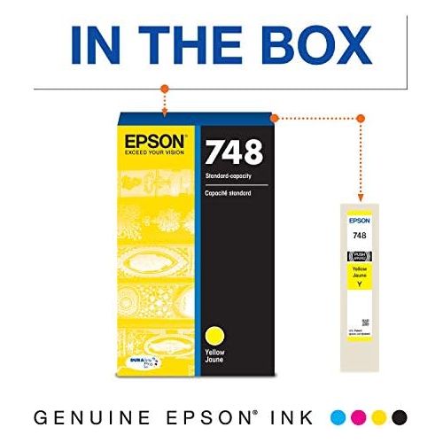 엡손 Epson 748 DURABrite Pro Yellow Ink Cartridge, 1500 Yield (T748420)