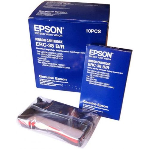 엡손 Epson ERC38BR Cash Register Ribbon Black/Red EPS ERC38BR - 10 Ribbons