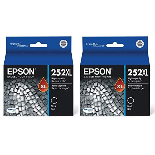 엡손 2 X Epson 252XL, Black Ink Cartridge, High Capacity (T252XL120)