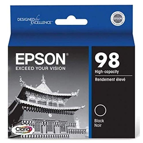 엡손 Epson T098120 OEM Ink - (98) Artisan 700 710 725 730 800 810 835 837 Claria Hi-Definition High Capacity Black Ink (550 Yield)