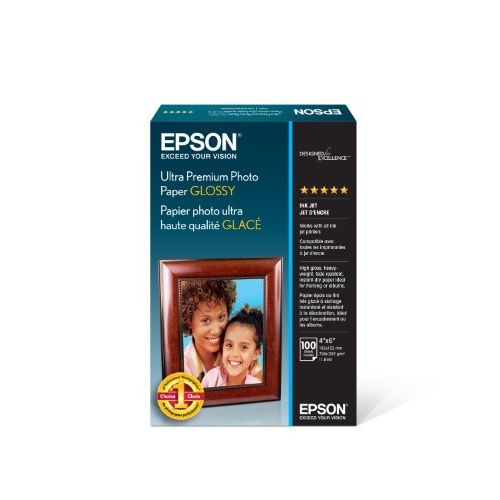 엡손 Epson Ultra Premium Photo Paper Glossy - S042174, 4 x 6 (100 sheets)