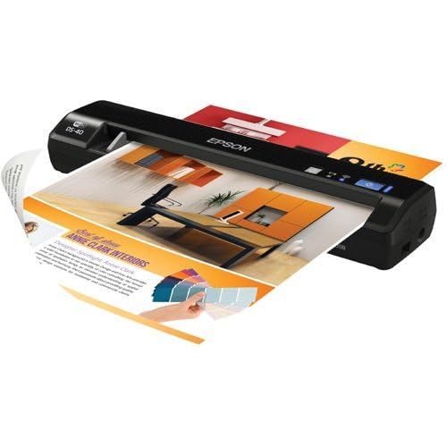 엡손 Epson WorkForce DS-40 Wireless Portable Document Scanner for PC and Mac, Sheet-fed, Mobile/Portable