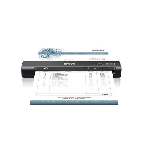 엡손 Epson Workforce ES-65WR Wireless Portable Sheet-fed Document Scanner with Premium Accounting Features for PC and Mac