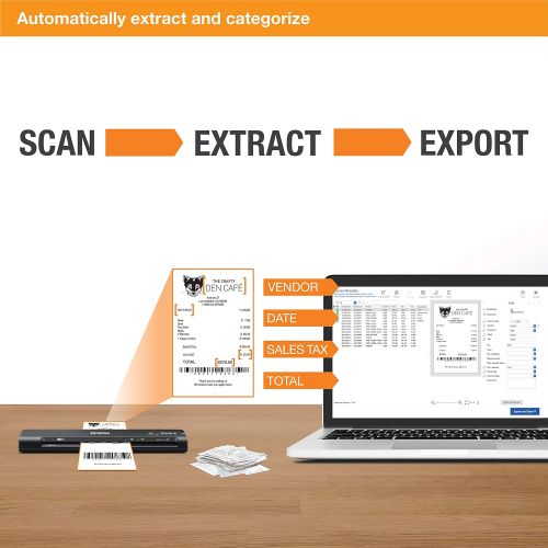 엡손 Epson Workforce ES-65WR Wireless Portable Sheet-fed Document Scanner with Premium Accounting Features for PC and Mac