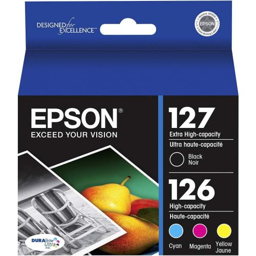 엡손 Epson T127120-BCS DURABrite Ultra Black & Color Combo Pack Extra High Capacity Cartridge Ink