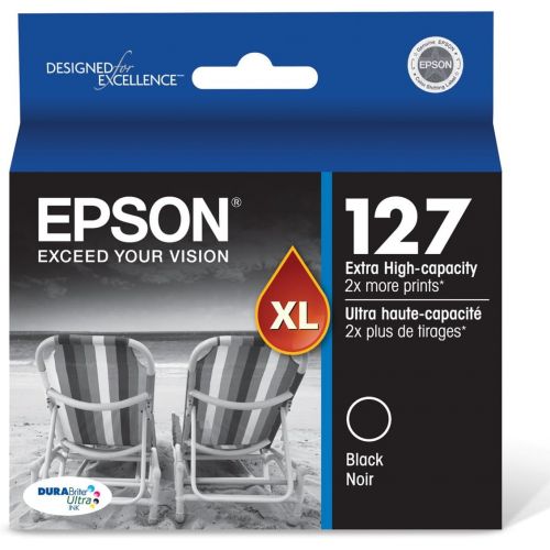 엡손 Epson T127120 Stylus NX530 625 WorkForce 545 60 630 633 635 645 840 845 WF-3520 3530 3540 7010 7510 7520 Ink Cartridge (Black) in Retail Packaging