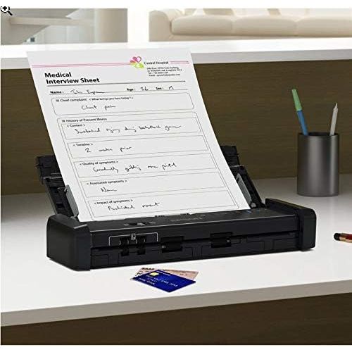 엡손 Epson Workforce ES-200 Color Portable Document Scanner with ADF for PC and Mac, Sheet-fed and Duplex Scanning