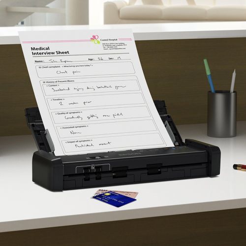 엡손 Epson Workforce ES-200 Color Portable Document Scanner with ADF for PC and Mac, Sheet-fed and Duplex Scanning