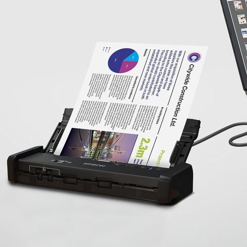 엡손 Epson Workforce ES-200 Color Portable Document Scanner with ADF for PC and Mac, Sheet-fed and Duplex Scanning