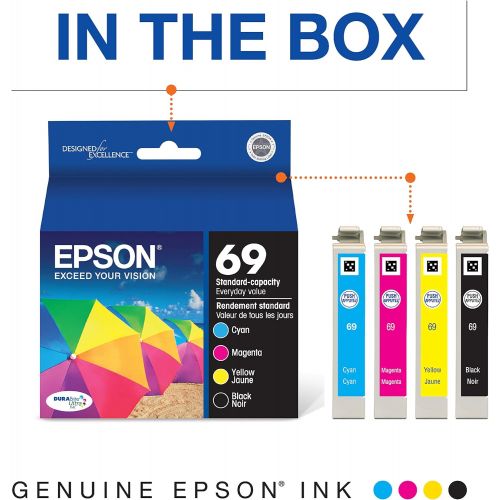 엡손 Epson T069120-BCS DURABrite Ultra Black & Color Combo Standard Capacity Cartridge Ink