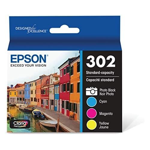 엡손 Epson T302 Claria Standard-Capacity Ink Cartridge Multi-Pack - Photo Black and Color (CMYPB)