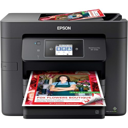 엡손 Epson Workforce Pro WF-3730 All-in-One Wireless Color Printer with Copier, Scanner, Fax and Wi-Fi Direct