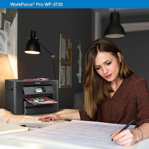 엡손 Epson Workforce Pro WF-3730 All-in-One Wireless Color Printer with Copier, Scanner, Fax and Wi-Fi Direct