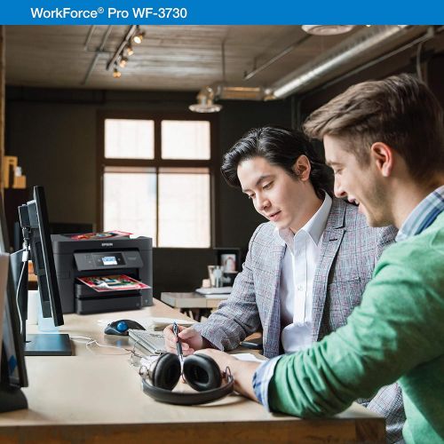 엡손 Epson Workforce Pro WF-3730 All-in-One Wireless Color Printer with Copier, Scanner, Fax and Wi-Fi Direct