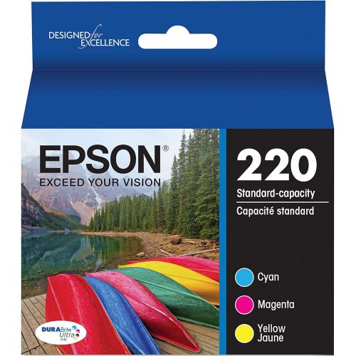엡손 Epson T220520 DURABrite Ultra Color Combo Pack Standard Capacity Cartridge Ink (WF-2760, WF-2750, WF-2660, WF-2650, WF-2630, XP-424, XP-420, XP-320)
