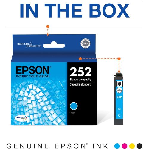 엡손 Epson T252220 DURABrite Ultra Cyan Standard Capacity Cartridge Ink