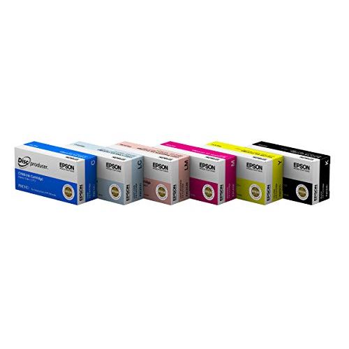 엡손 Epson DiscProducer PP-100 Ink Cartridge 6 Color Set in Retail Packaging