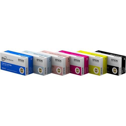 엡손 Epson DiscProducer PP-100 Ink Cartridge 6 Color Set in Retail Packaging