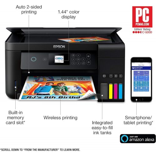 엡손 Epson Expression ET-2750 EcoTank Wireless Color All-in-One Supertank Printer with Scanner and Copier