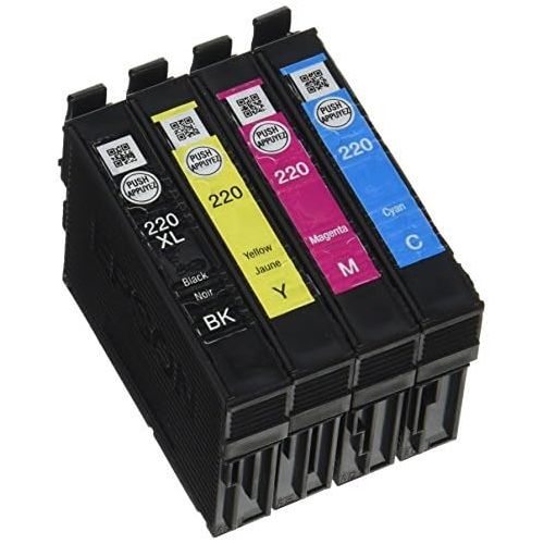 엡손 Epson T220XL-BCS Cartridge Ink, 4 Pack, Black, Cyan, Magenta, Yellow