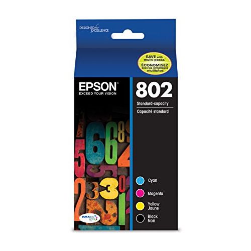 엡손 Epson T802120-BCS DURABrite Ultra Black and Color Combo Pack Standard Capacity Cartridge Ink