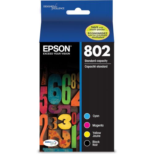 엡손 Epson T802120-BCS DURABrite Ultra Black and Color Combo Pack Standard Capacity Cartridge Ink