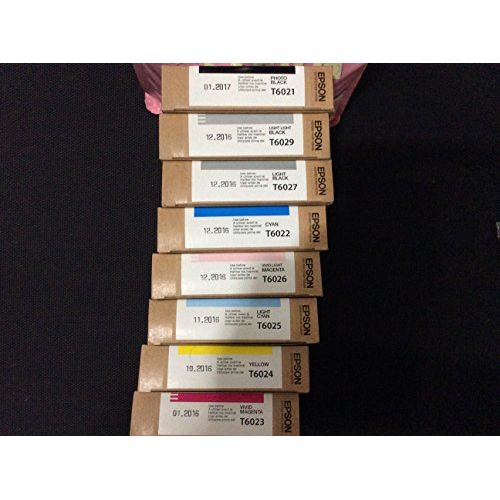 엡손 Epson Genuine 7880/9880 T6031, T6032, T6033, T6034, T6035, T6036, T6037, T6039 8 Colors Sealed in Retail Packaging