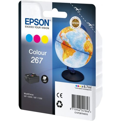 엡손 Epson Singlepack Colour 267 Ink Cart In rs blister pa