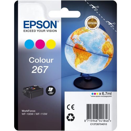 엡손 Epson Singlepack Colour 267 Ink Cart In rs blister pa