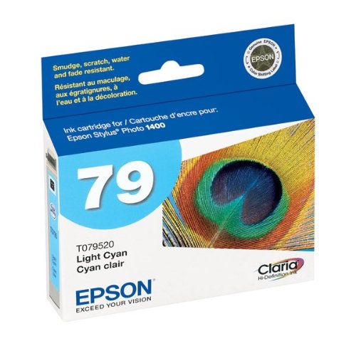 엡손 Epson 79 T079520 Light Cyan OEM Genuine Inkjet/Ink Cartridge - Retail