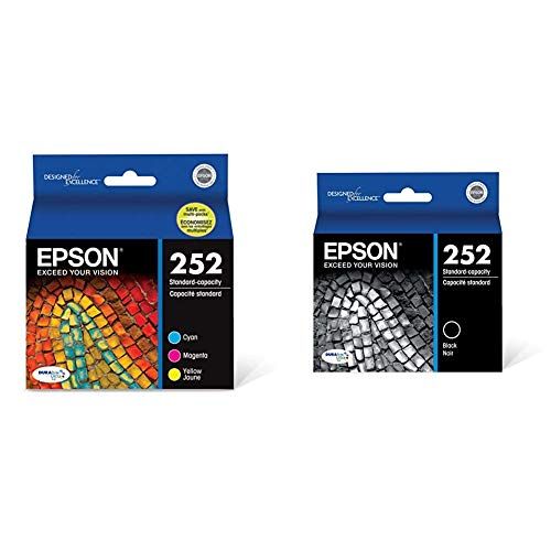 엡손 Epson T252520 DURABrite Ultra Color Combo Pack Standard Capacity Cartridge Ink & T252120 DURABrite Ultra Black Standard Capacity Cartridge Ink