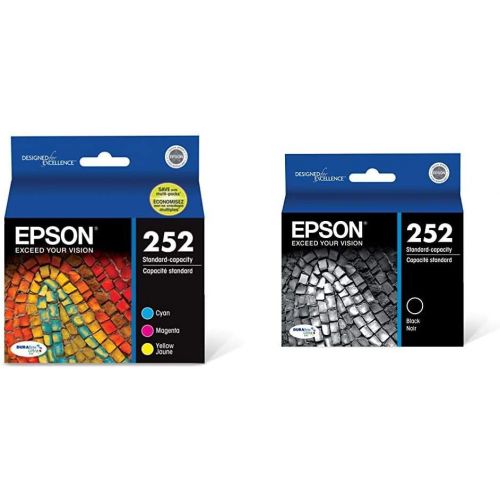 엡손 Epson T252520 DURABrite Ultra Color Combo Pack Standard Capacity Cartridge Ink & T252120 DURABrite Ultra Black Standard Capacity Cartridge Ink