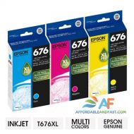 Epson 676XL - T676XL Ink Cartridge 3-Pack (Cyan,Magenta,Yellow)