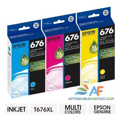 엡손 Epson 676XL - T676XL Ink Cartridge 3-Pack (Cyan,Magenta,Yellow)